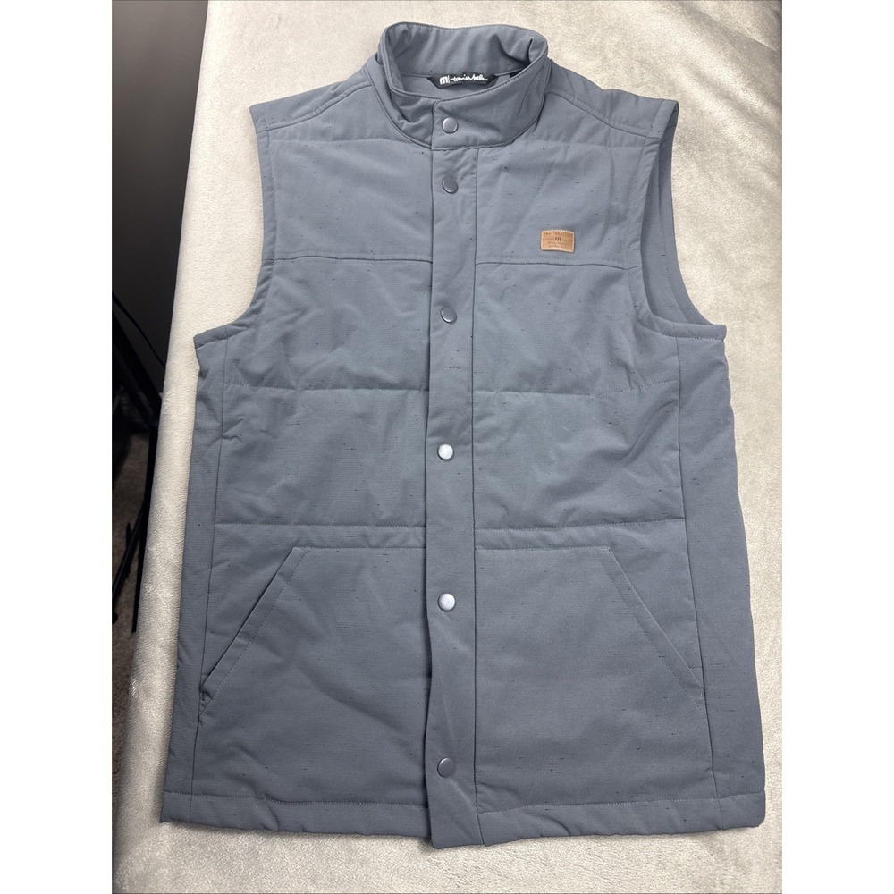 Travis Mathew Men's SMALL Snowbody Better Golf Vest Grey Retail $145 EXCELLENT‎
